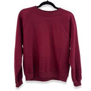 Gap Burgundy Raglan Crewneck Sweatshirt — Size XS